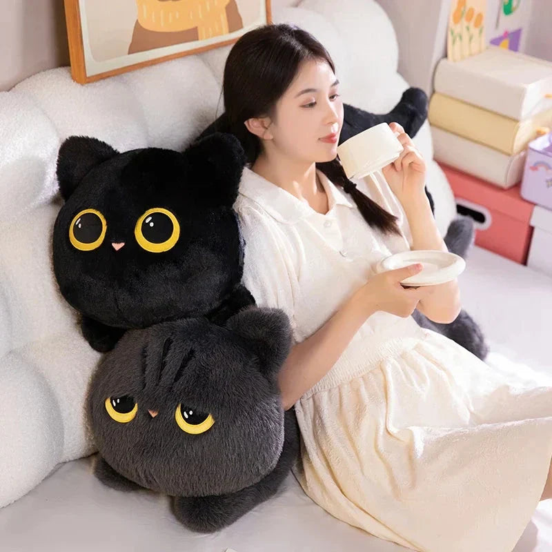 BowLift | Long Giant Black Gray Fluffy Cat Plushies