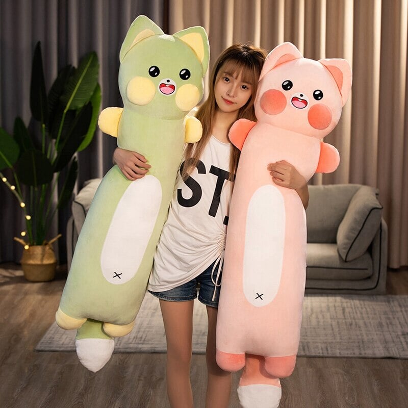 BowLift | Long Snuggly Cat and Raccoon Plushies
