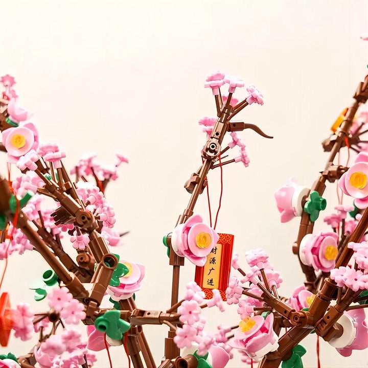 BowLift | Lucky Peach Blossom Vase Micro Building Blocks