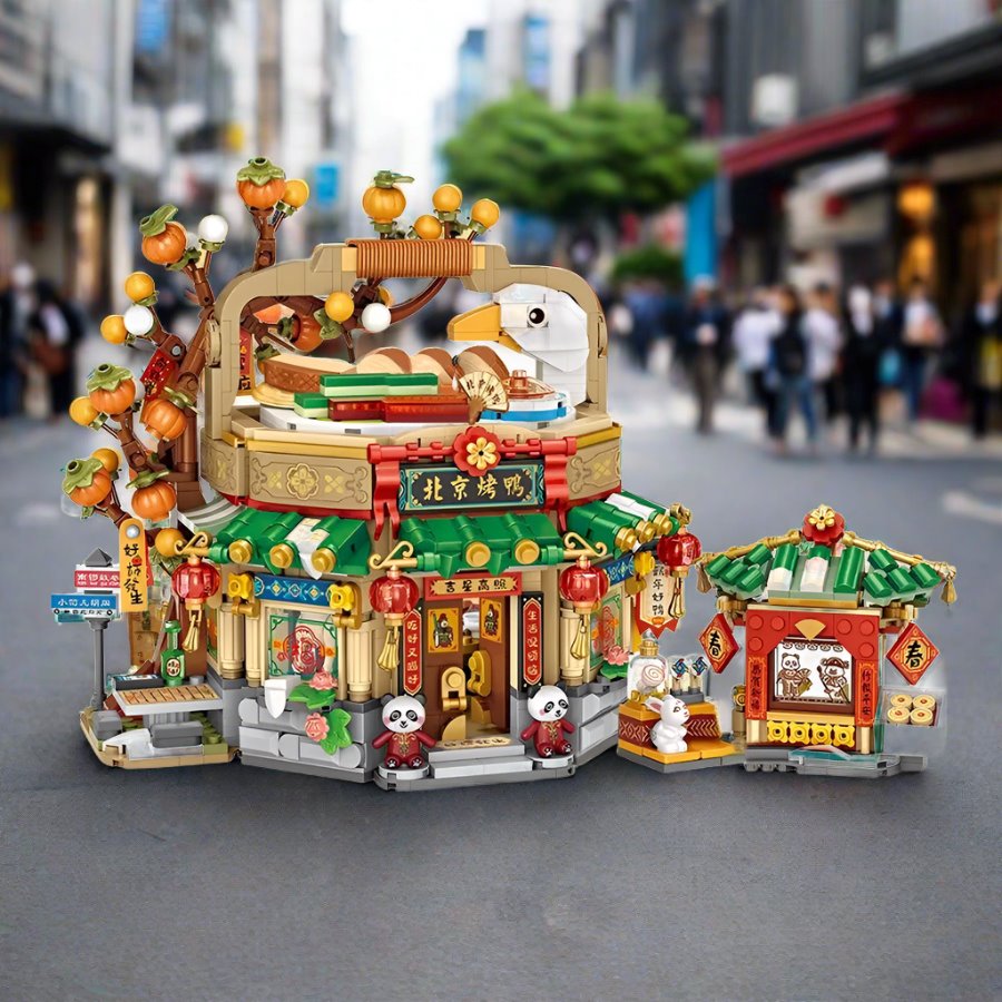 BowLift | Mei Mei Panda Peking Duck Restaurant Micro Building Blocks With Lights