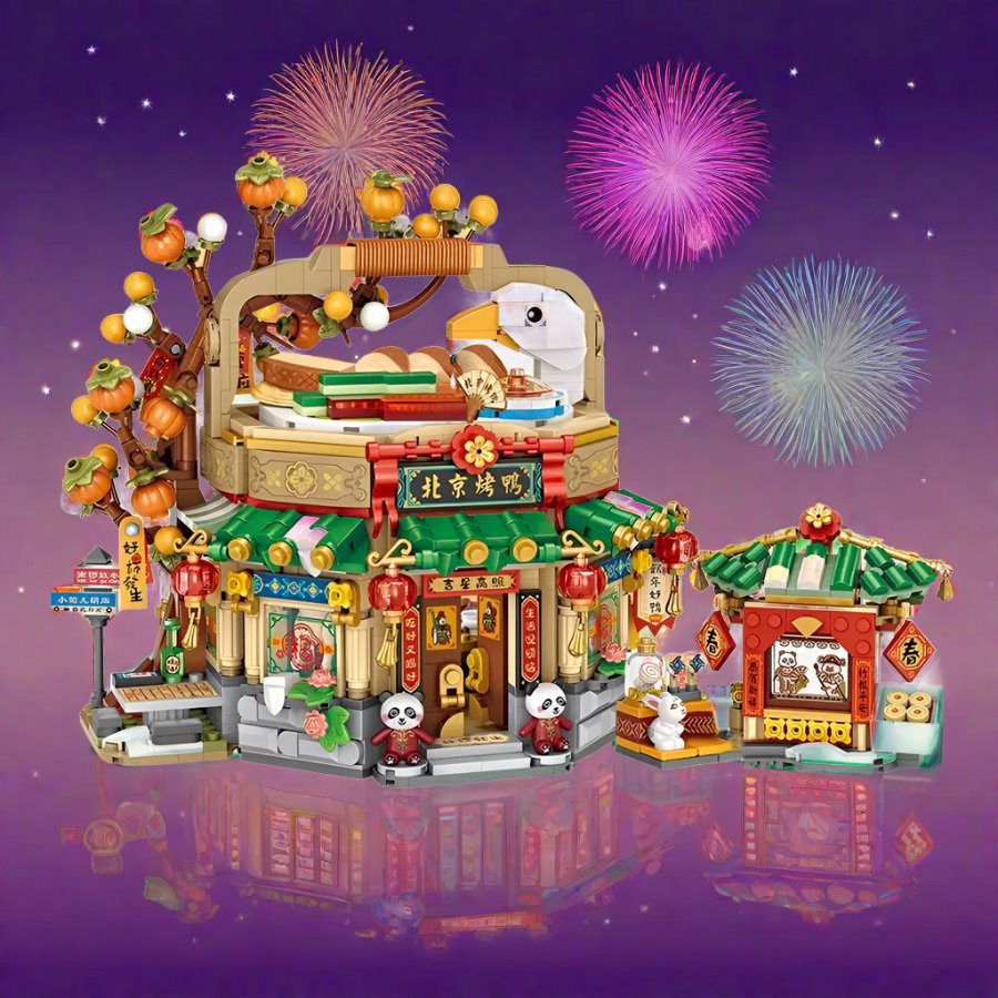BowLift | Mei Mei Panda Peking Duck Restaurant Micro Building Blocks With Lights