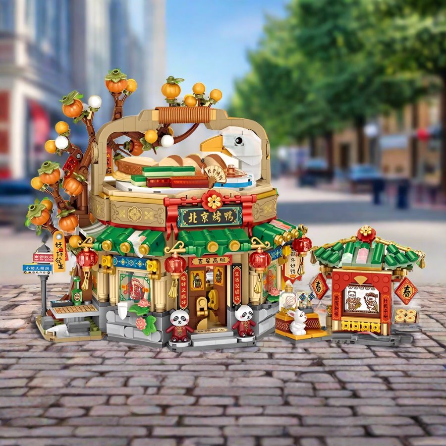 BowLift | Mei Mei Panda Peking Duck Restaurant Micro Building Blocks With Lights