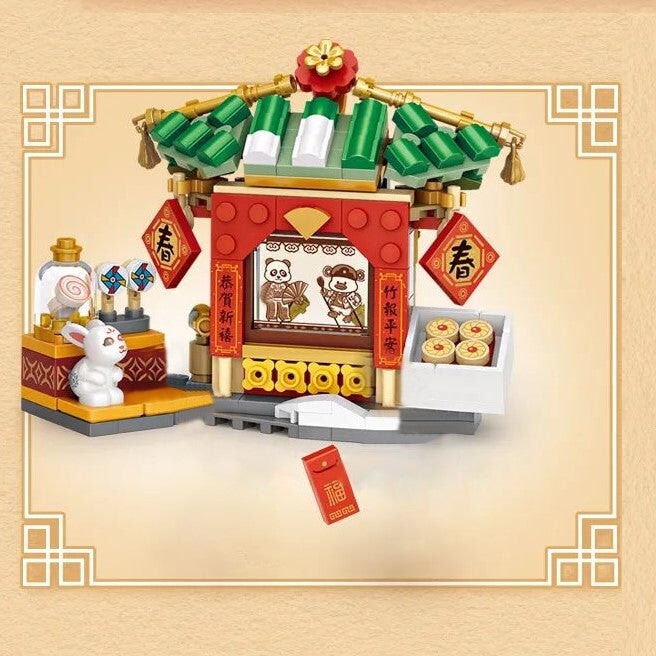 BowLift | Mei Mei Panda Peking Duck Restaurant Micro Building Blocks With Lights