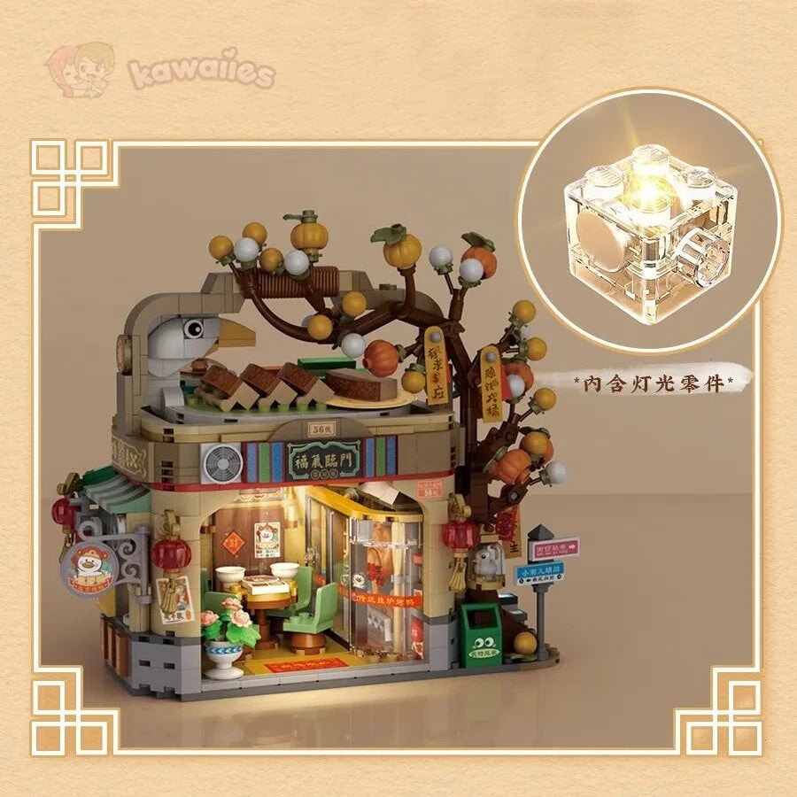 BowLift | Mei Mei Panda Peking Duck Restaurant Micro Building Blocks With Lights