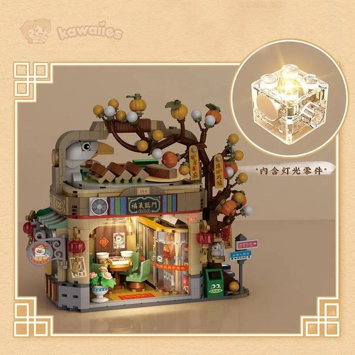 BowLift | Mei Mei Panda Peking Duck Restaurant Micro Building Blocks With Lights