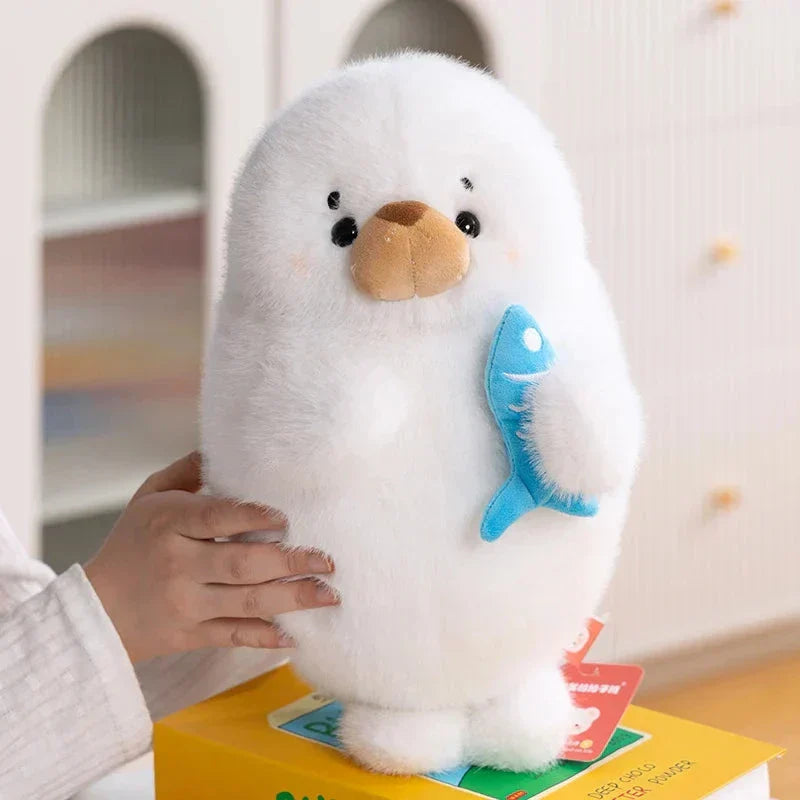 BowLift | Mochi Seal Plushie with Fish