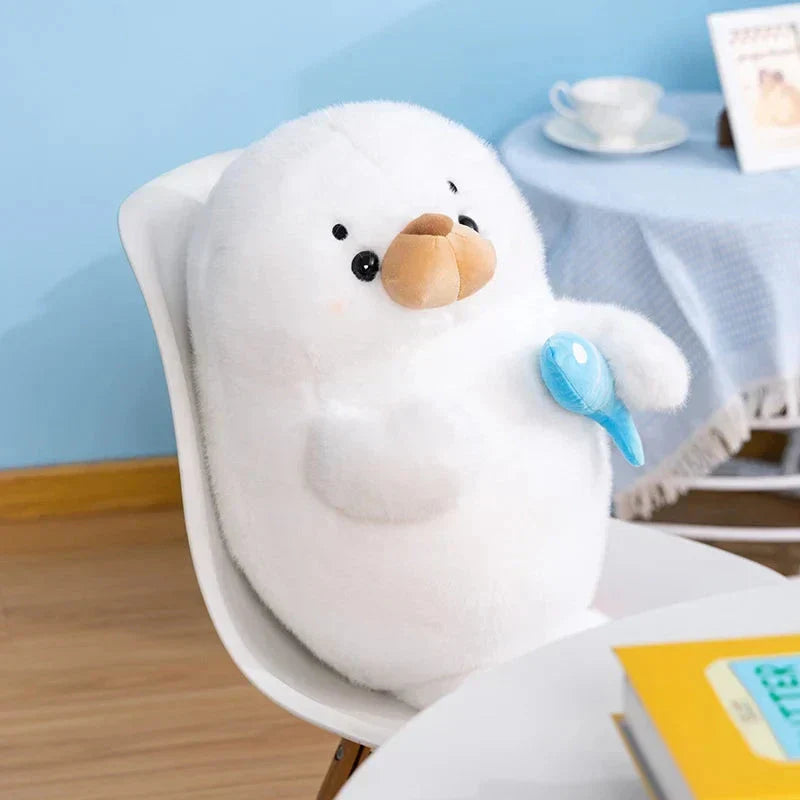 BowLift | Mochi Seal Plushie with Fish