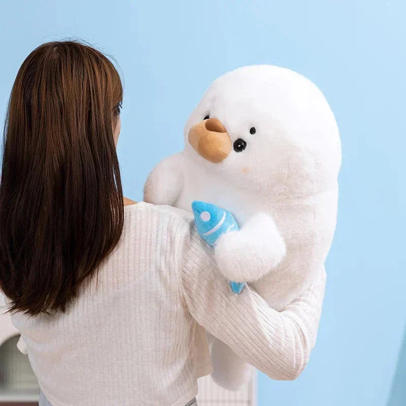 BowLift | Mochi Seal Plushie with Fish
