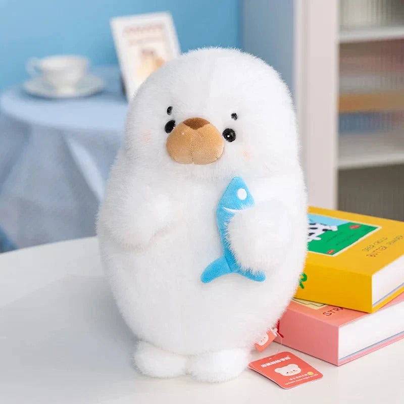 BowLift | Mochi Seal Plushie with Fish
