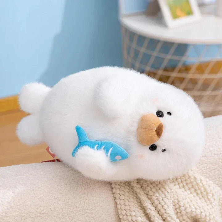 BowLift | Mochi Seal Plushie with Fish