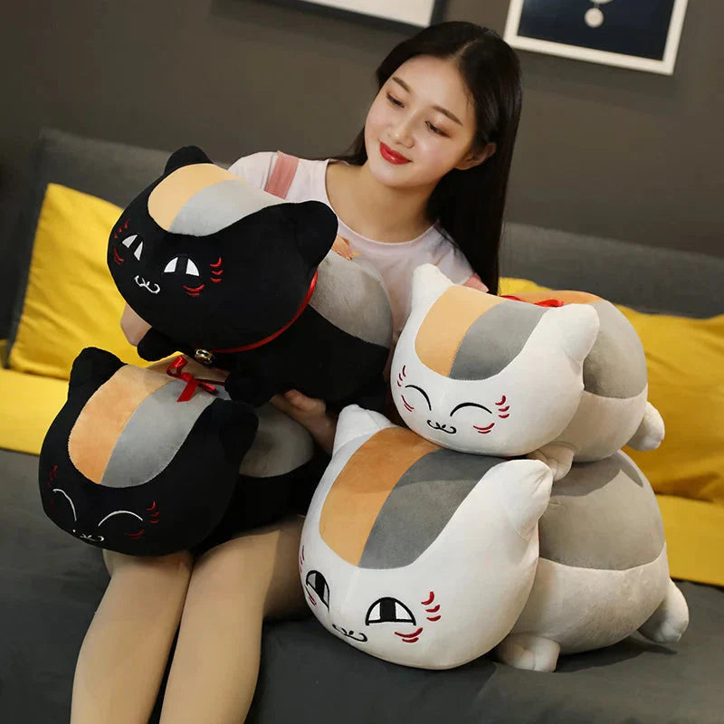 BowLift | Natsume Yuujinchou Nyanko Cat White Black Plushie