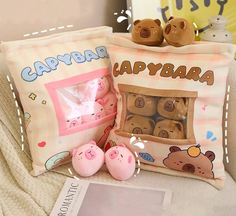 BowLift | Pink Brown Capybara Candy Bag Plushies