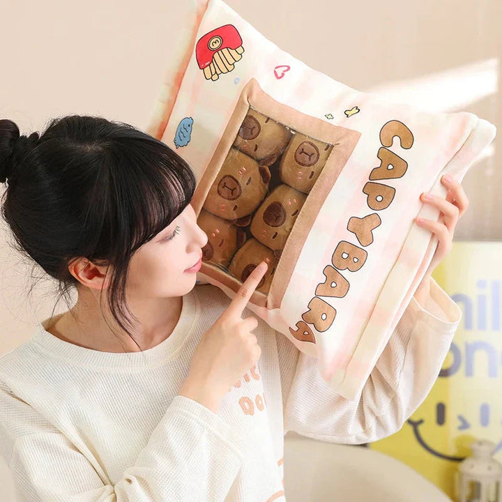 BowLift | Pink Brown Capybara Candy Bag Plushies