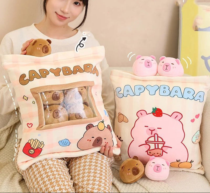 BowLift | Pink Brown Capybara Candy Bag Plushies
