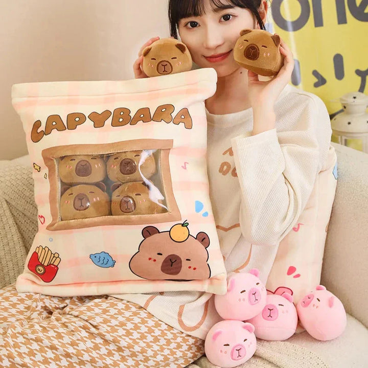 BowLift | Pink Brown Capybara Candy Bag Plushies