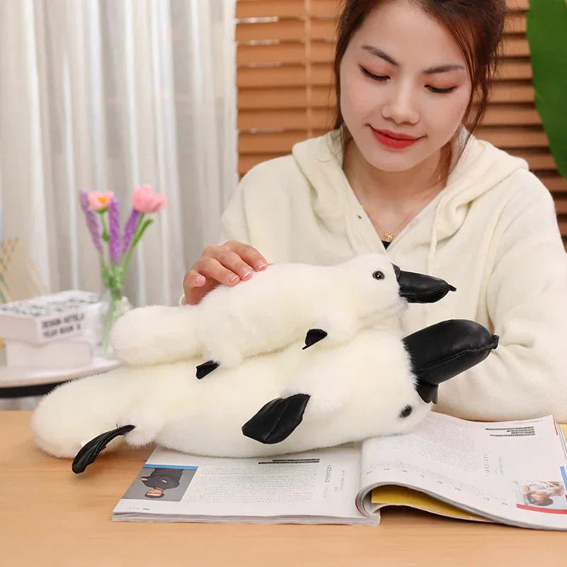 BowLift | Pleep the Fluffy Brown & White Platypus Plush