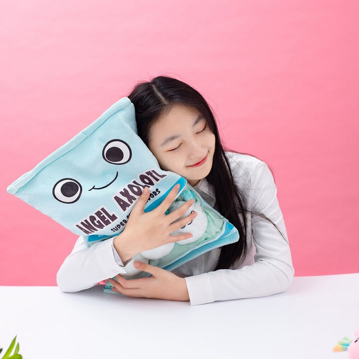 BowLift | Rainbow Pink Blue Axolotl Candy Bag Plushies
