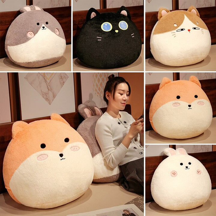 BowLift | Round Cat Bunny Fox Pillow Plushie Collection
