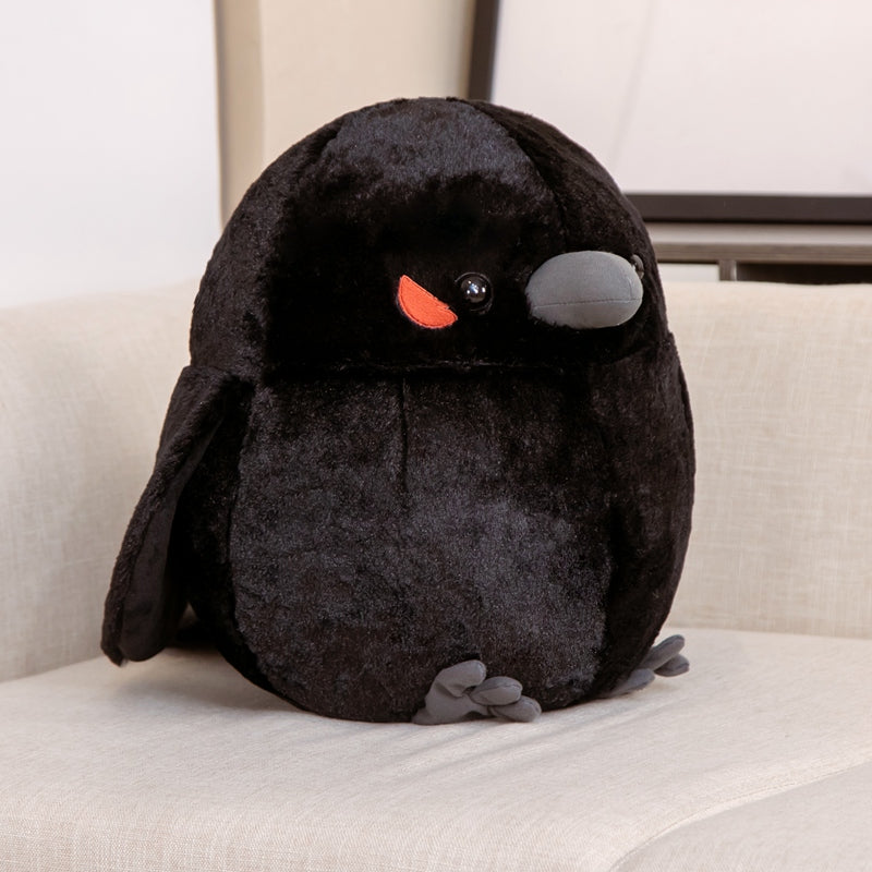 BowLift | Round Chonky Sparrow Raven Crow Bird Plushies