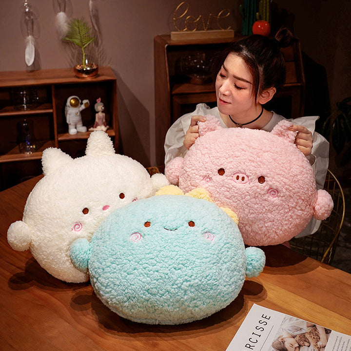 BowLift | Round Fluffy Animal Pillow Plushie Collection