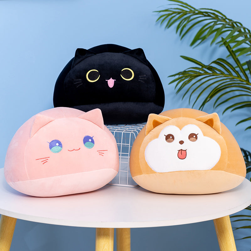 BowLift | Soft Pebble Cats & Dog Animal Plushies Collection