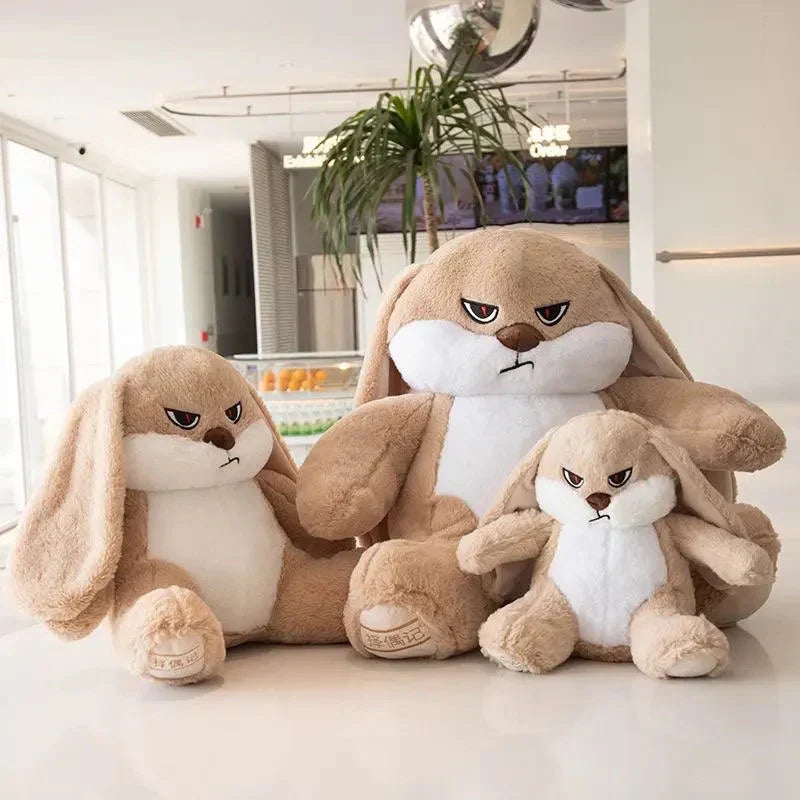 BowLift | Spike the Angry Beige Fluffy Bunny Plushie