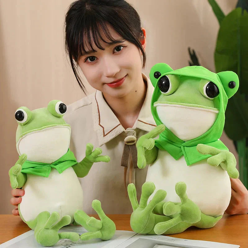 BowLift | Tito the Funny Green Frog Plush with Hat