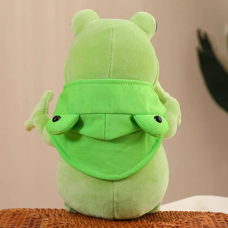 BowLift | Tito the Funny Green Frog Plush with Hat