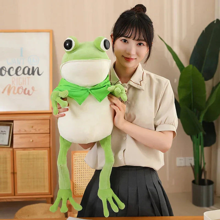 BowLift | Tito the Funny Green Frog Plush with Hat