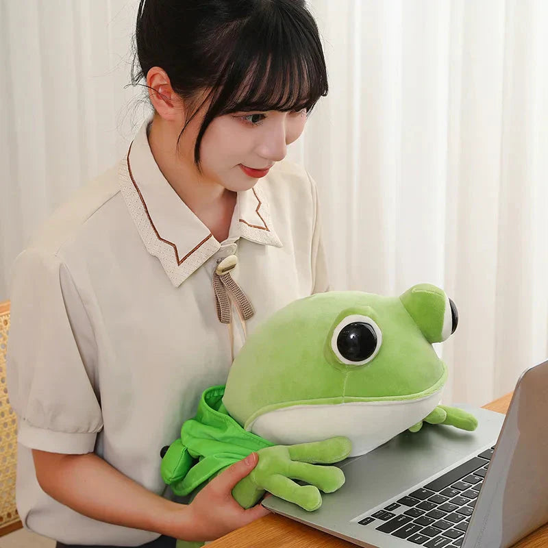 BowLift | Tito the Funny Green Frog Plush with Hat