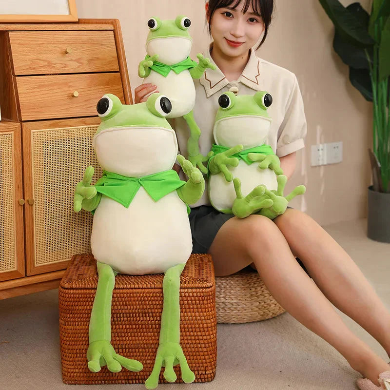 BowLift | Tito the Funny Green Frog Plush with Hat