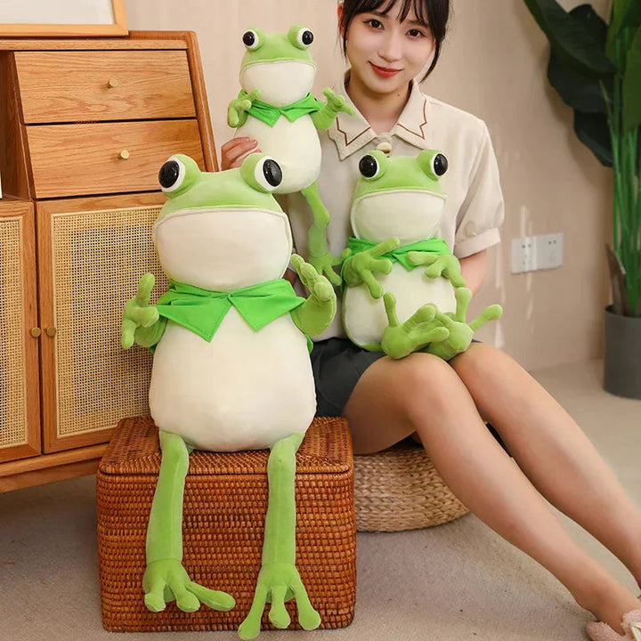 BowLift | Tito the Funny Green Frog Plush with Hat