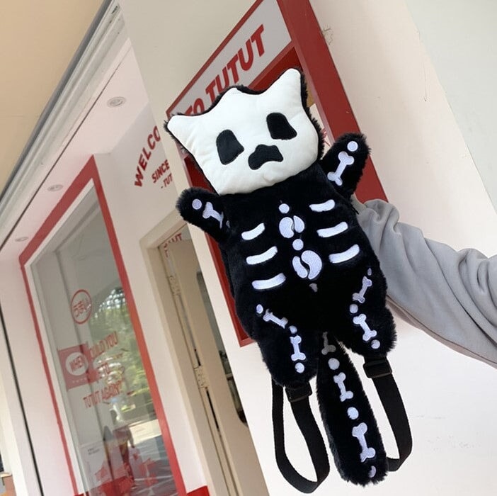 BowLift | Whisper the Mini Skeleton Plush Backpack