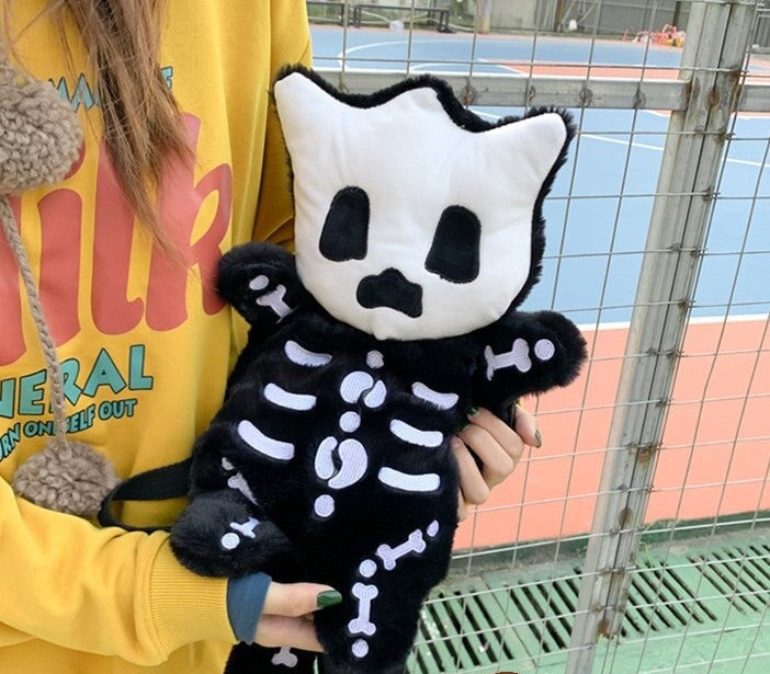 BowLift | Whisper the Mini Skeleton Plush Backpack