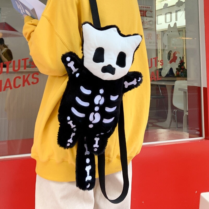 BowLift | Whisper the Mini Skeleton Plush Backpack