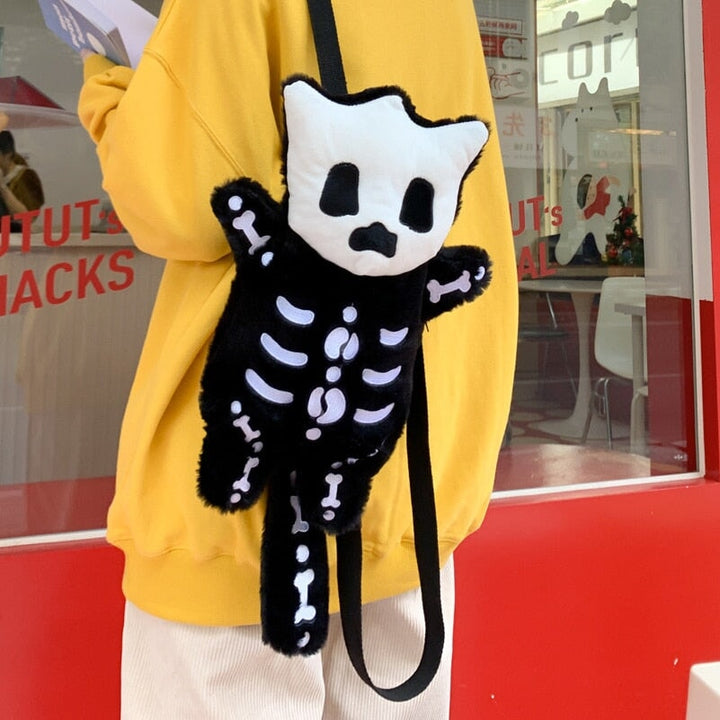 BowLift | Whisper the Mini Skeleton Plush Backpack