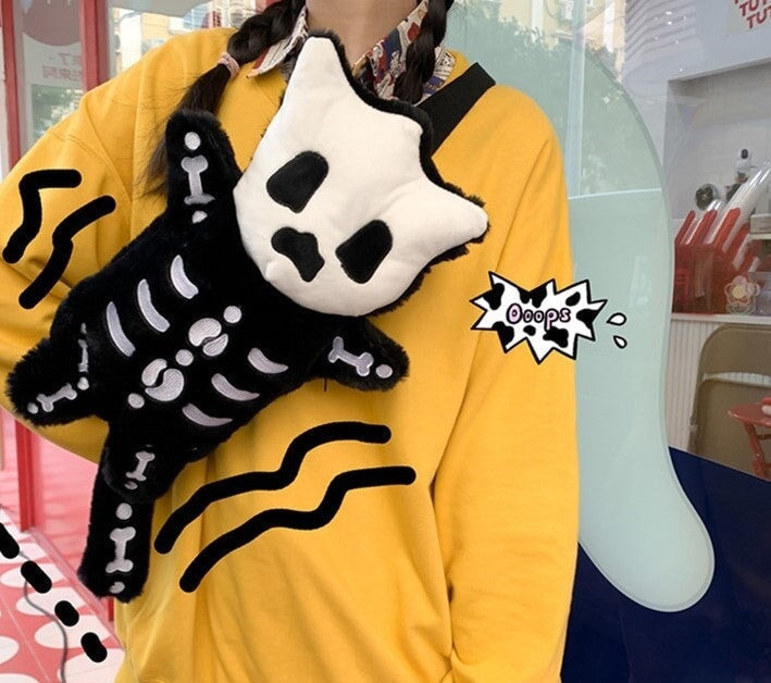 BowLift | Whisper the Mini Skeleton Plush Backpack