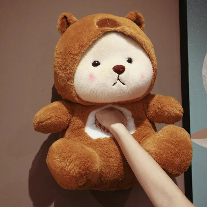 BowLift | White Bear Capybara Costume Plushie