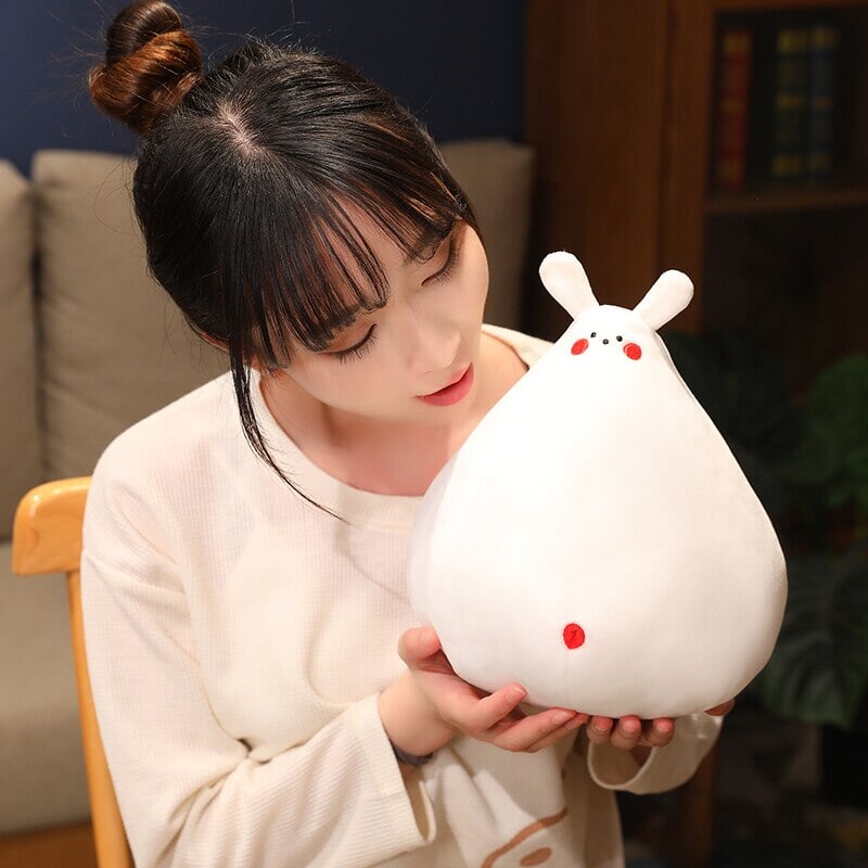 BowLift | Zuki the White Bunny Plushie with Mini Face