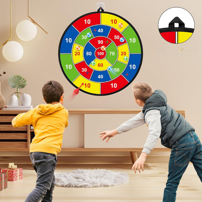 BowLift | Double-Sided Kids Dart – Large Safe Dartboard for Indoors & Outdoors