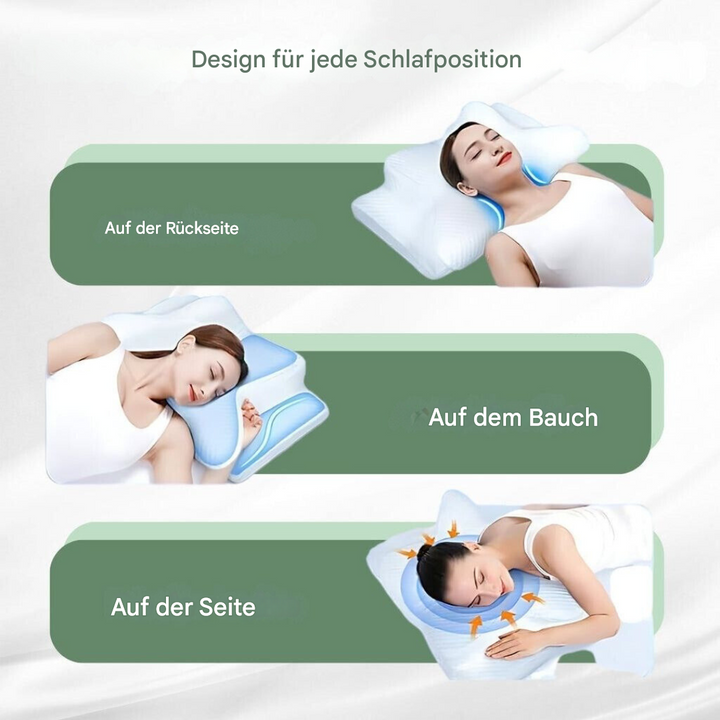 RelaxNeck Ergonomic Memory Foam Pillow – Support for Neck and Back | Bowlift