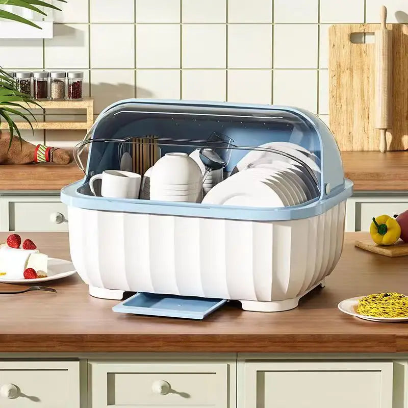 Kitchen Dish Drainer Rack Removable Drip Tray Organizer Drying Rack | Bowlift