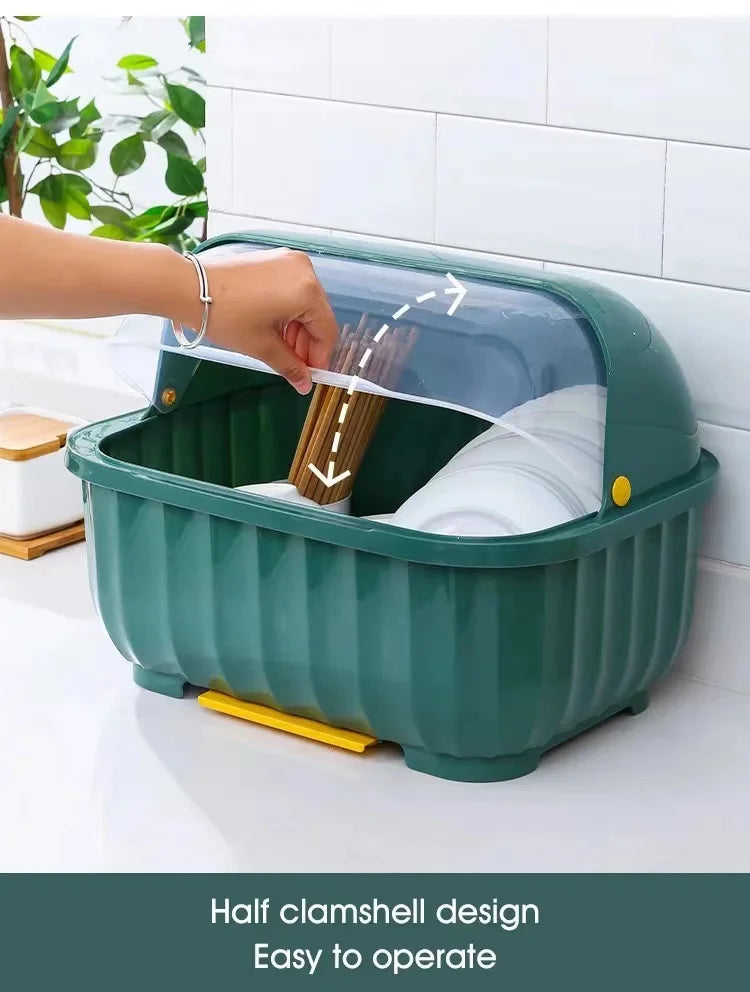 Kitchen Dish Drainer Rack Removable Drip Tray Organizer Drying Rack | Bowlift