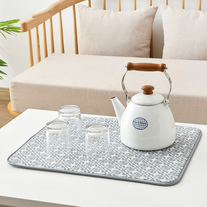 Kitchen Drying Mat Cups Dishes Cutting Board Absorbent Placemat | Bowlift