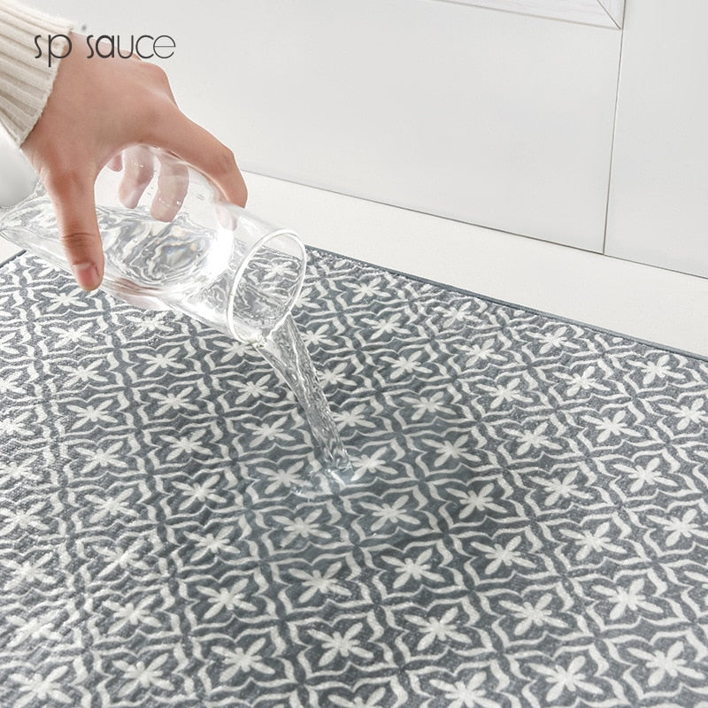 Kitchen Drying Mat Cups Dishes Cutting Board Absorbent Placemat | Bowlift