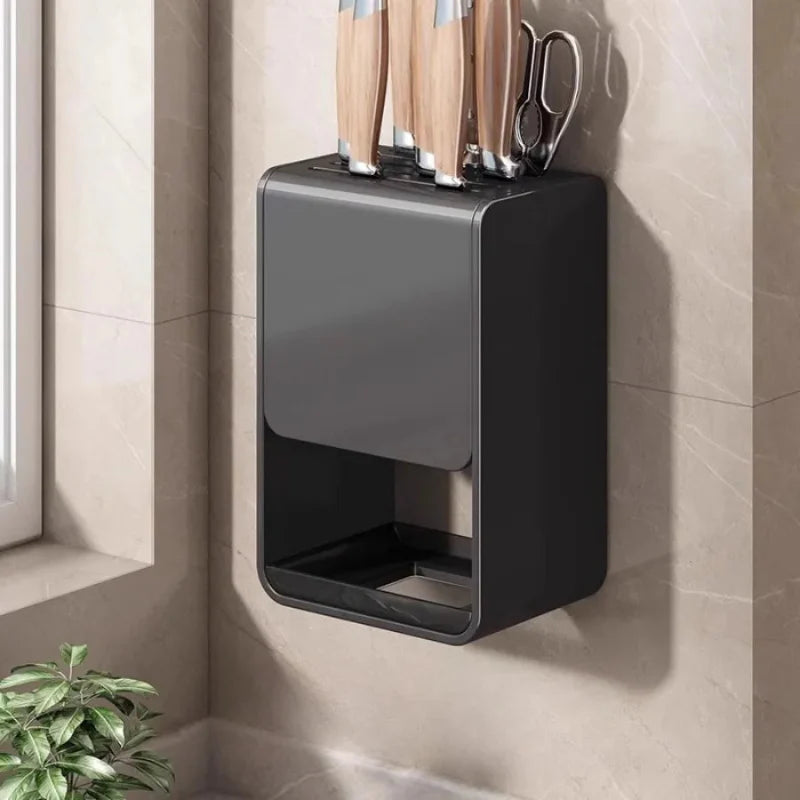 Kitchen Knife Holder Multifunctional No-Drill Household Storage Rack | Bowlift