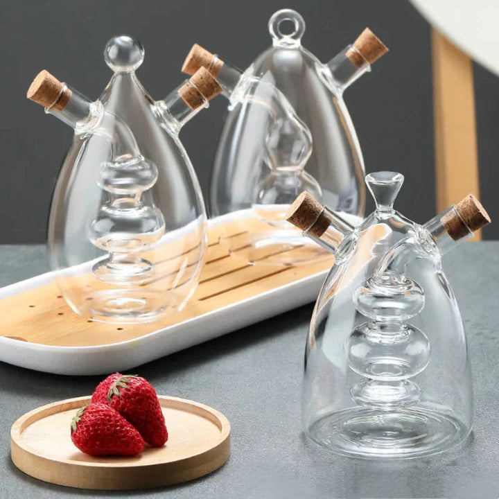 Kitchen Storage Sealed Bottles Double-layer 2-in-1 Glass Bottles | Bowlift