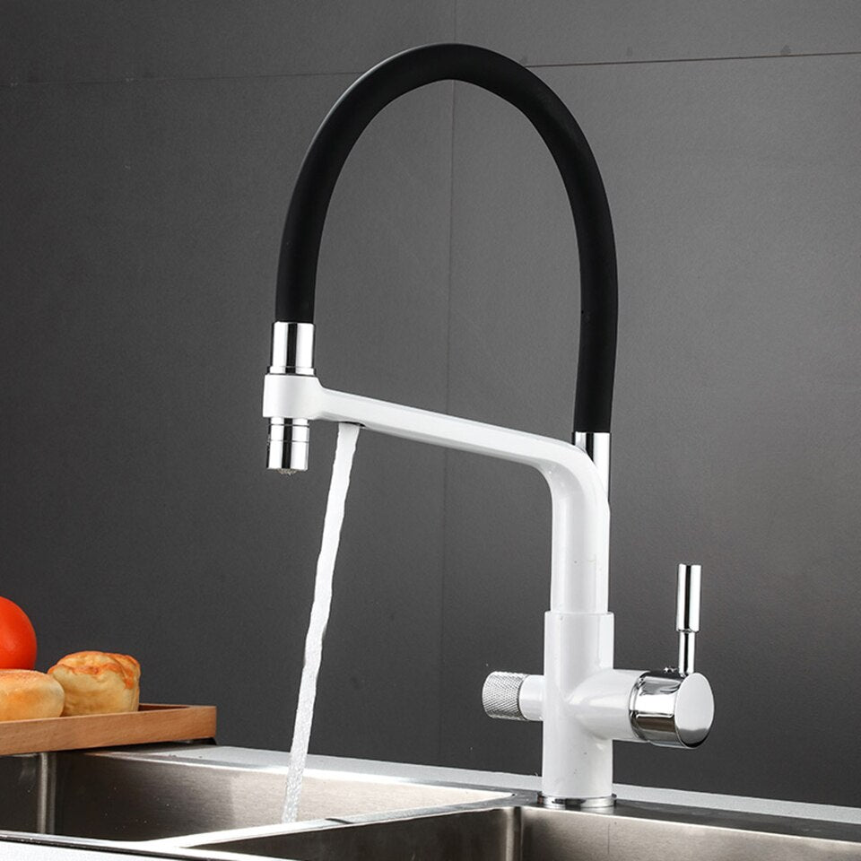 BowLift | Kitchen Tap with Double Outlet and Water Filtration - PureFlow Duo