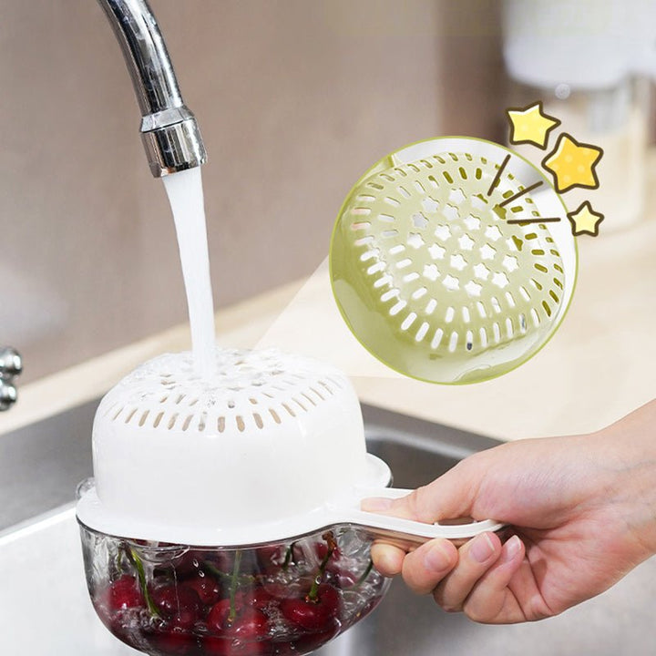 BowLift | KitchenSeed – 2-Layer Drain Basket for Easy Washing & Water Separation