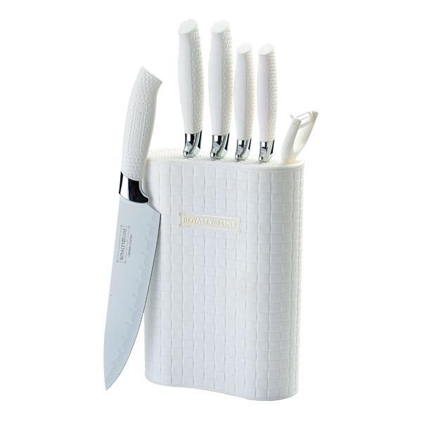 Knife set from Royalty Line (5 pieces + peeler) | Bowlift